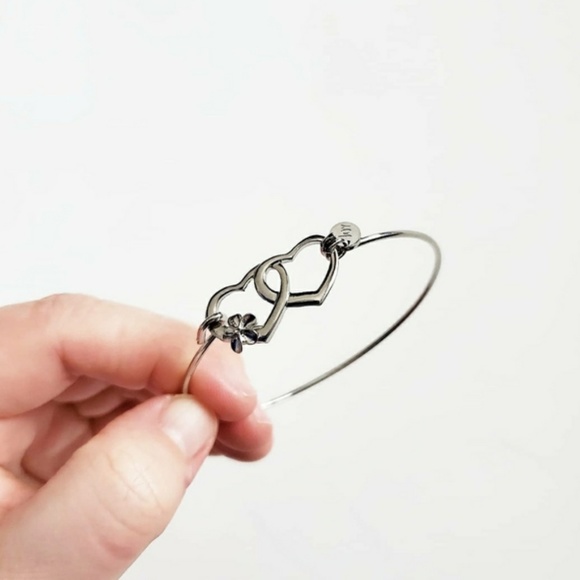 Stainless Steel Heart Cuff Bracelet - Picture 3 of 6